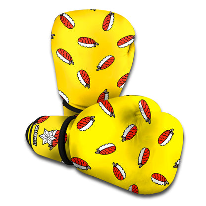 Doodle Japanese Sushi Pattern Print Boxing Gloves