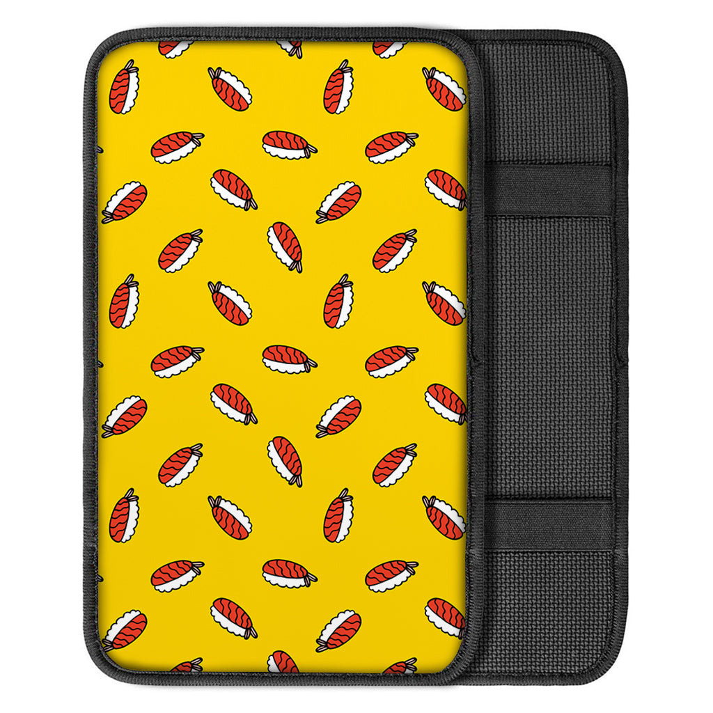 Doodle Japanese Sushi Pattern Print Car Center Console Cover
