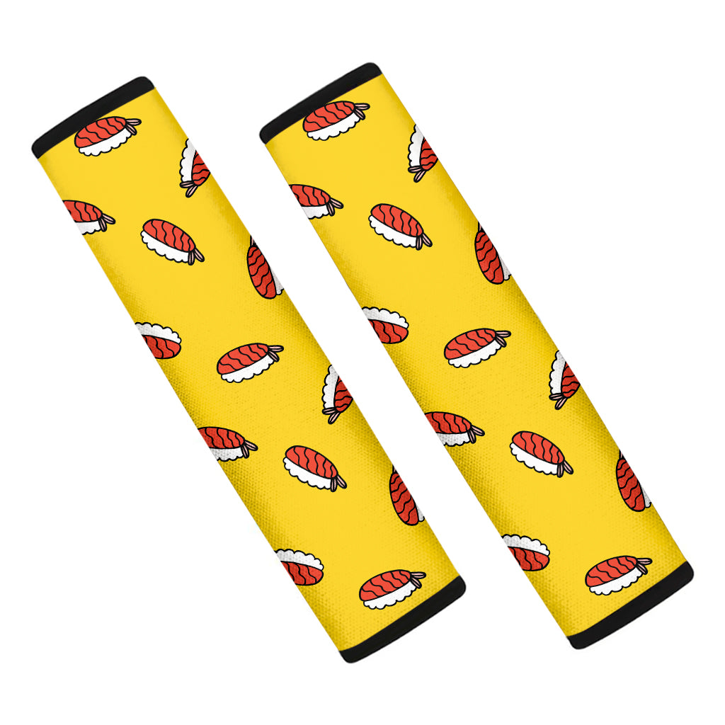 Doodle Japanese Sushi Pattern Print Car Seat Belt Covers
