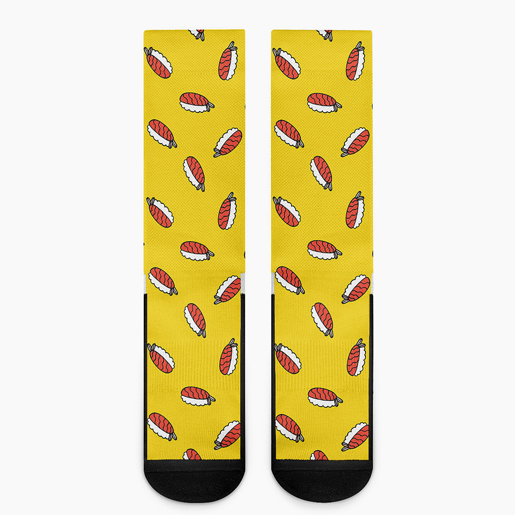 Doodle Japanese Sushi Pattern Print Crew Socks