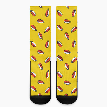 Doodle Japanese Sushi Pattern Print Crew Socks