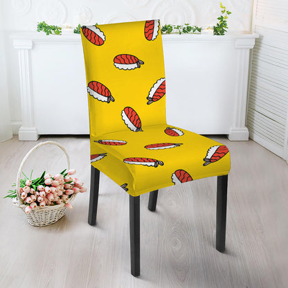 Doodle Japanese Sushi Pattern Print Dining Chair Slipcover