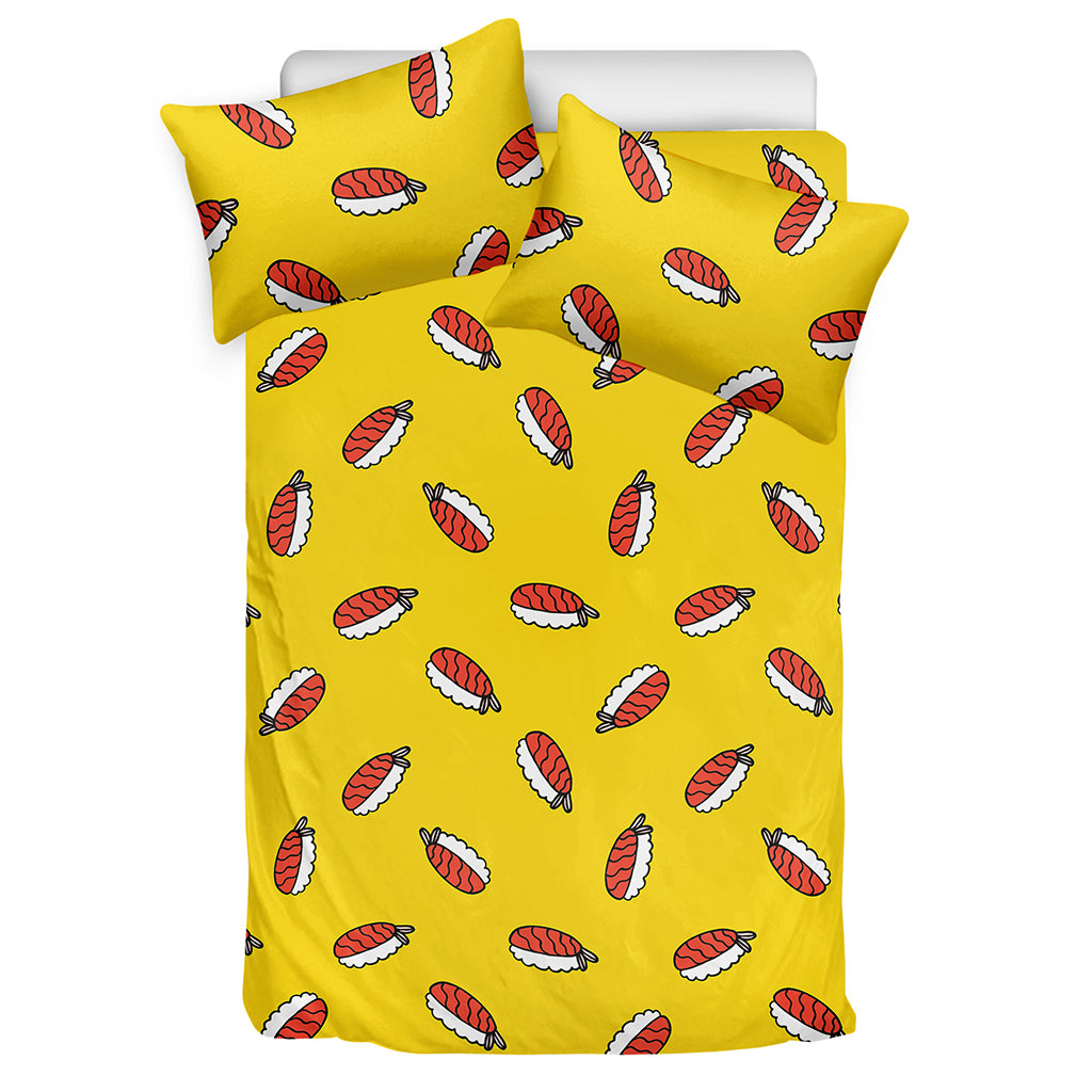 Doodle Japanese Sushi Pattern Print Duvet Cover Bedding Set