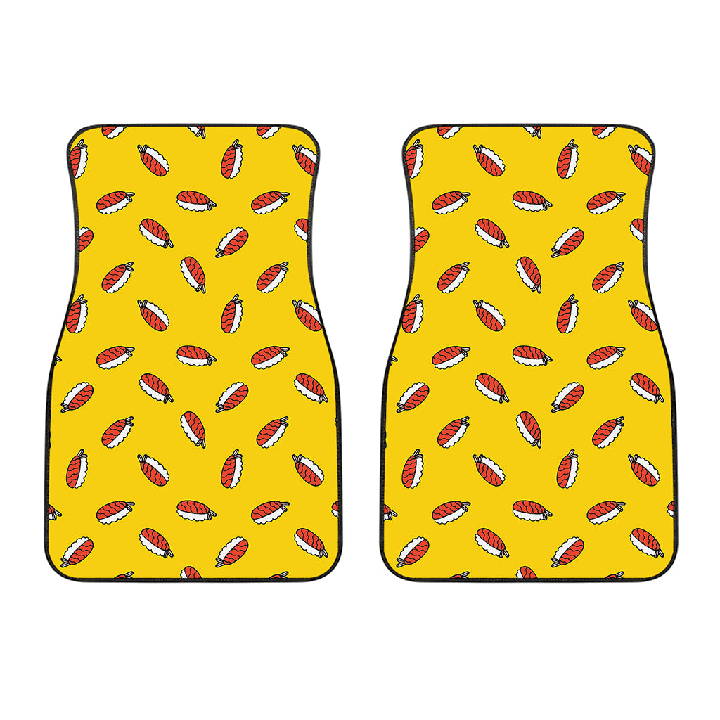 Doodle Japanese Sushi Pattern Print Front Car Floor Mats