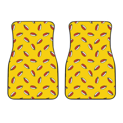 Doodle Japanese Sushi Pattern Print Front Car Floor Mats