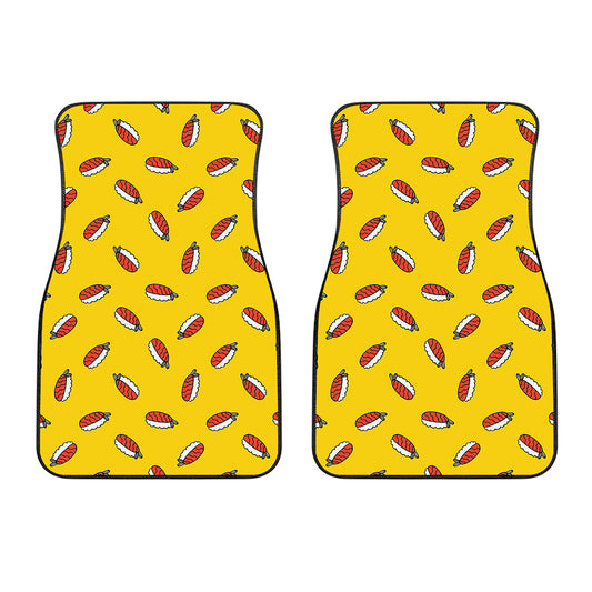 Doodle Japanese Sushi Pattern Print Front Car Floor Mats