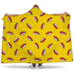 Doodle Japanese Sushi Pattern Print Hooded Blanket