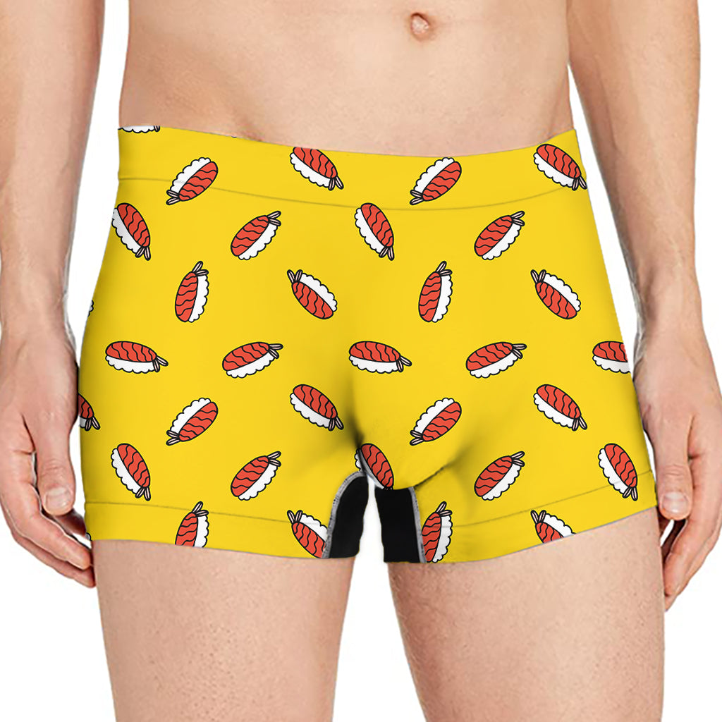 Doodle Japanese Sushi Pattern Print Men's Boxer Briefs