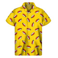 Doodle Japanese Sushi Pattern Print Men's Short Sleeve Shirt