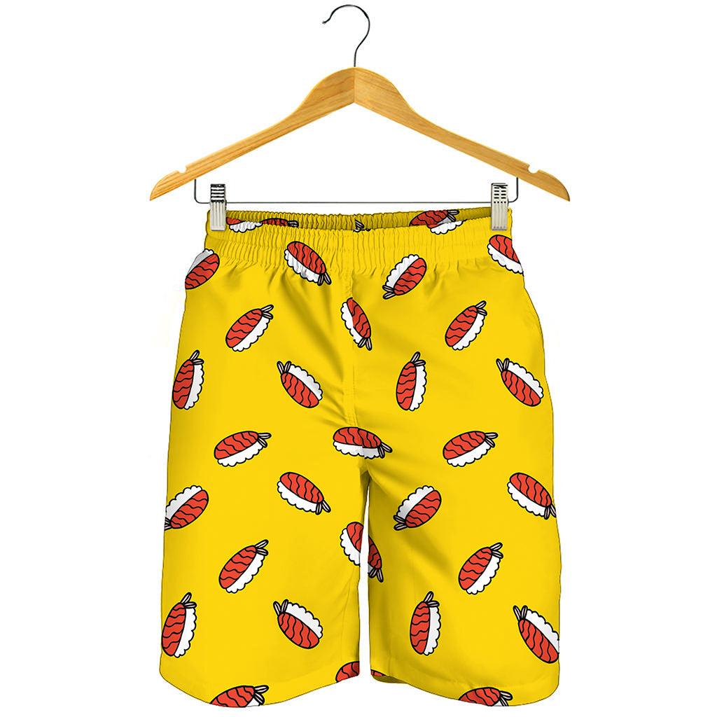 Doodle Japanese Sushi Pattern Print Men's Shorts