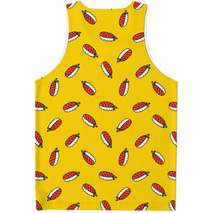 Doodle Japanese Sushi Pattern Print Men's Tank Top