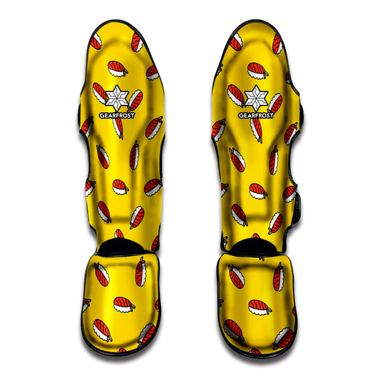 Doodle Japanese Sushi Pattern Print Muay Thai Shin Guard
