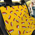 Doodle Japanese Sushi Pattern Print Pet Car Back Seat Cover