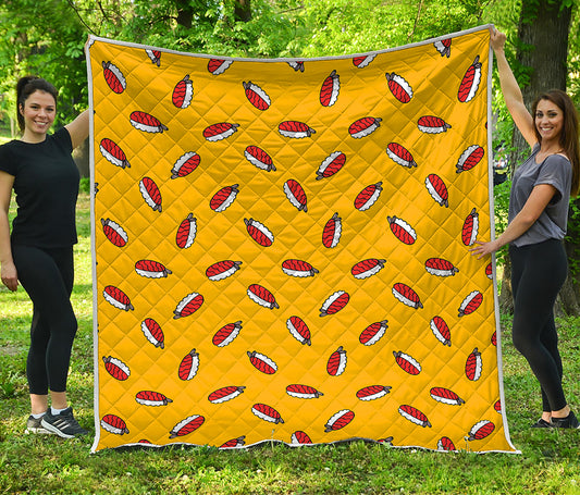 Doodle Japanese Sushi Pattern Print Quilt