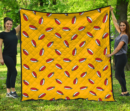 Doodle Japanese Sushi Pattern Print Quilt