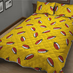 Doodle Japanese Sushi Pattern Print Quilt Bed Set