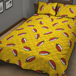 Doodle Japanese Sushi Pattern Print Quilt Bed Set