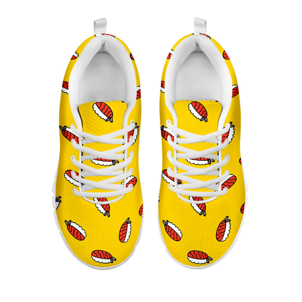 Doodle Japanese Sushi Pattern Print White Sneakers