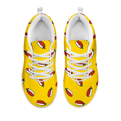 Doodle Japanese Sushi Pattern Print White Sneakers