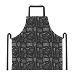 Doodle Lacrosse Pattern Print Apron