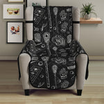 Doodle Lacrosse Pattern Print Armchair Protector