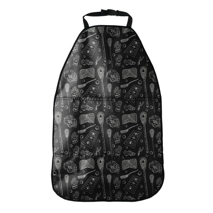 Doodle Lacrosse Pattern Print Car Seat Organizers