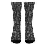 Doodle Lacrosse Pattern Print Crew Socks