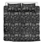 Doodle Lacrosse Pattern Print Duvet Cover Bedding Set