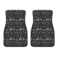 Doodle Lacrosse Pattern Print Front Car Floor Mats