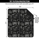 Doodle Lacrosse Pattern Print Futon Protector