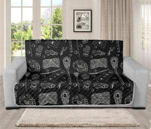 Doodle Lacrosse Pattern Print Futon Protector