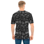 Doodle Lacrosse Pattern Print Men's T-Shirt