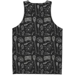 Doodle Lacrosse Pattern Print Men's Tank Top