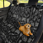 Doodle Lacrosse Pattern Print Pet Car Back Seat Cover