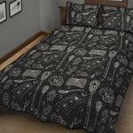 Doodle Lacrosse Pattern Print Quilt Bed Set