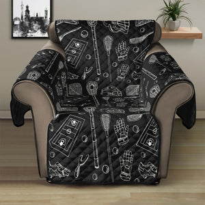 Doodle Lacrosse Pattern Print Recliner Protector