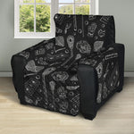 Doodle Lacrosse Pattern Print Recliner Protector