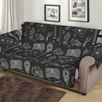 Doodle Lacrosse Pattern Print Sofa Protector