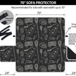 Doodle Lacrosse Pattern Print Sofa Protector