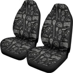 Doodle Lacrosse Pattern Print Universal Fit Car Seat Covers