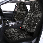 Doodle Lacrosse Pattern Print Universal Fit Car Seat Covers