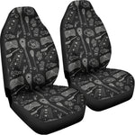 Doodle Lacrosse Pattern Print Universal Fit Car Seat Covers