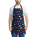 Doodle Planets Pattern Print Apron