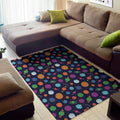 Doodle Planets Pattern Print Floor Mat