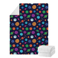 Doodle Planets Pattern Print Blanket