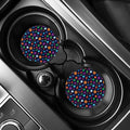 Doodle Planets Pattern Print Car Coasters