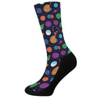 Doodle Planets Pattern Print Crew Socks