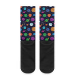 Doodle Planets Pattern Print Crew Socks