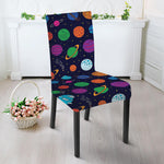 Doodle Planets Pattern Print Dining Chair Slipcover