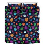 Doodle Planets Pattern Print Duvet Cover Bedding Set